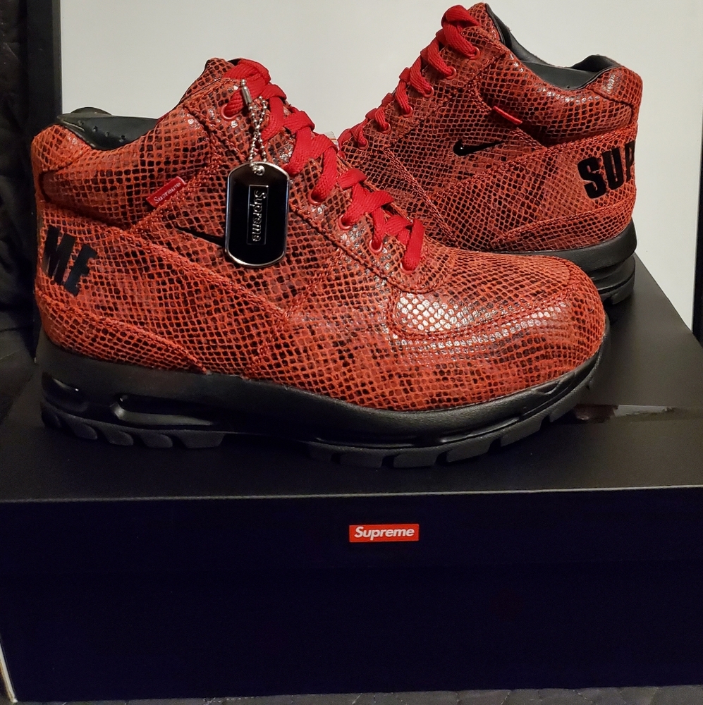 Supreme x Nike Air Max Goadome “Red Snakeskin” 9.5 - Picture 8 of 11